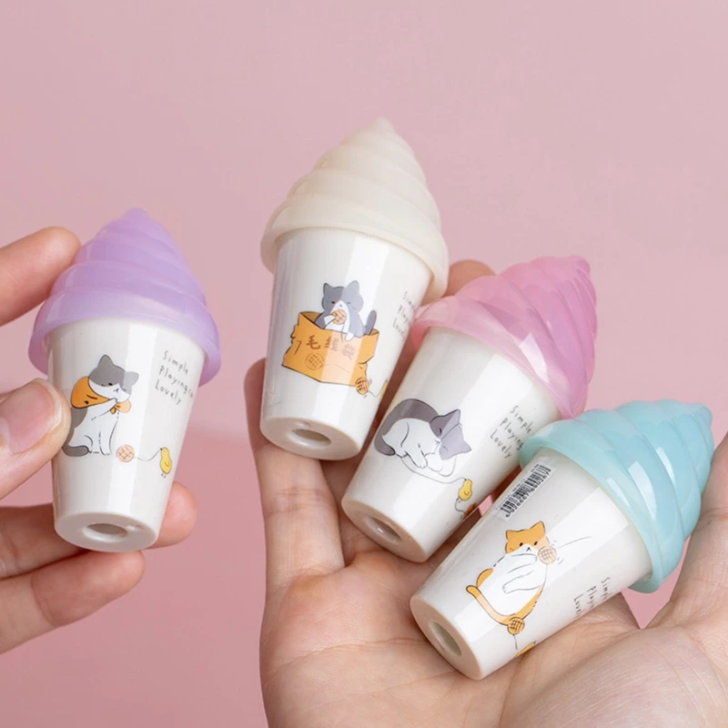 กระเป๋าดินสอ Sharpener การ์ตูน Sharpener สำหรับ (6-8มม.) HB 2B นุ่มถ่าน Hard ถ่านดินสอสีแต่งหน้าดินสอ