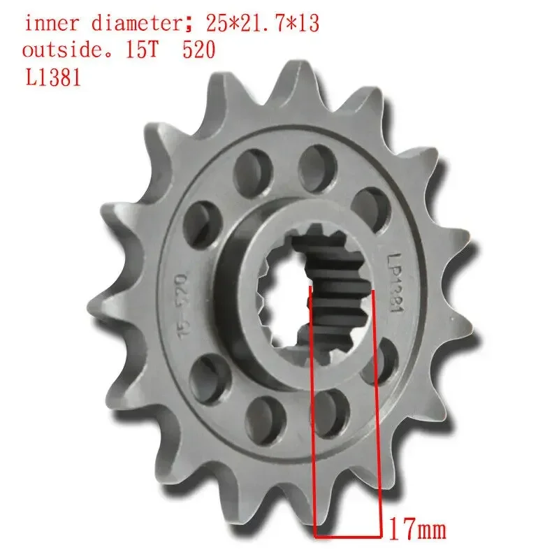 520 Chain 15T Motorcycle Front Sprocket For Honda CB500 CB500F CB500X CBR500 CBR500R 2013-2023 CMX500 Rebel 2017-2023