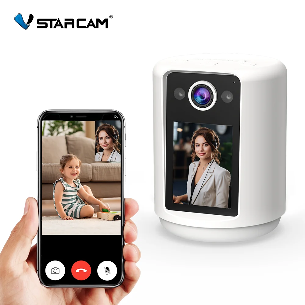 Vstarcam Indoor Two-way Video&Audio Humanoid Detection One-touch Video Call Warm Light Customizable Motion Zone