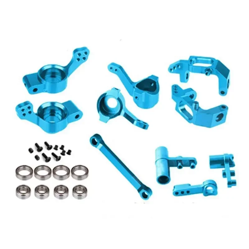 Aluminum Alloy Blue Upgrade Parts Package Truck Blue Parts For HSP RC 1:10 94111 94108 Crawler Car Monster RC Car Accessories