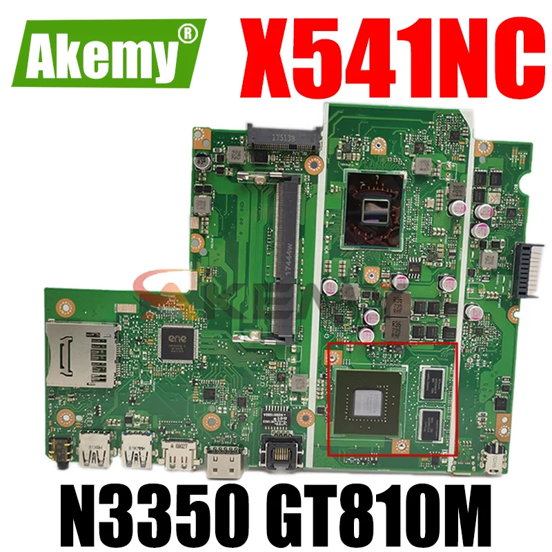 

Akemy X541NC Laptop motherboard for ASUS X541NC original mainboard Celeron N3350 CPU GT810M