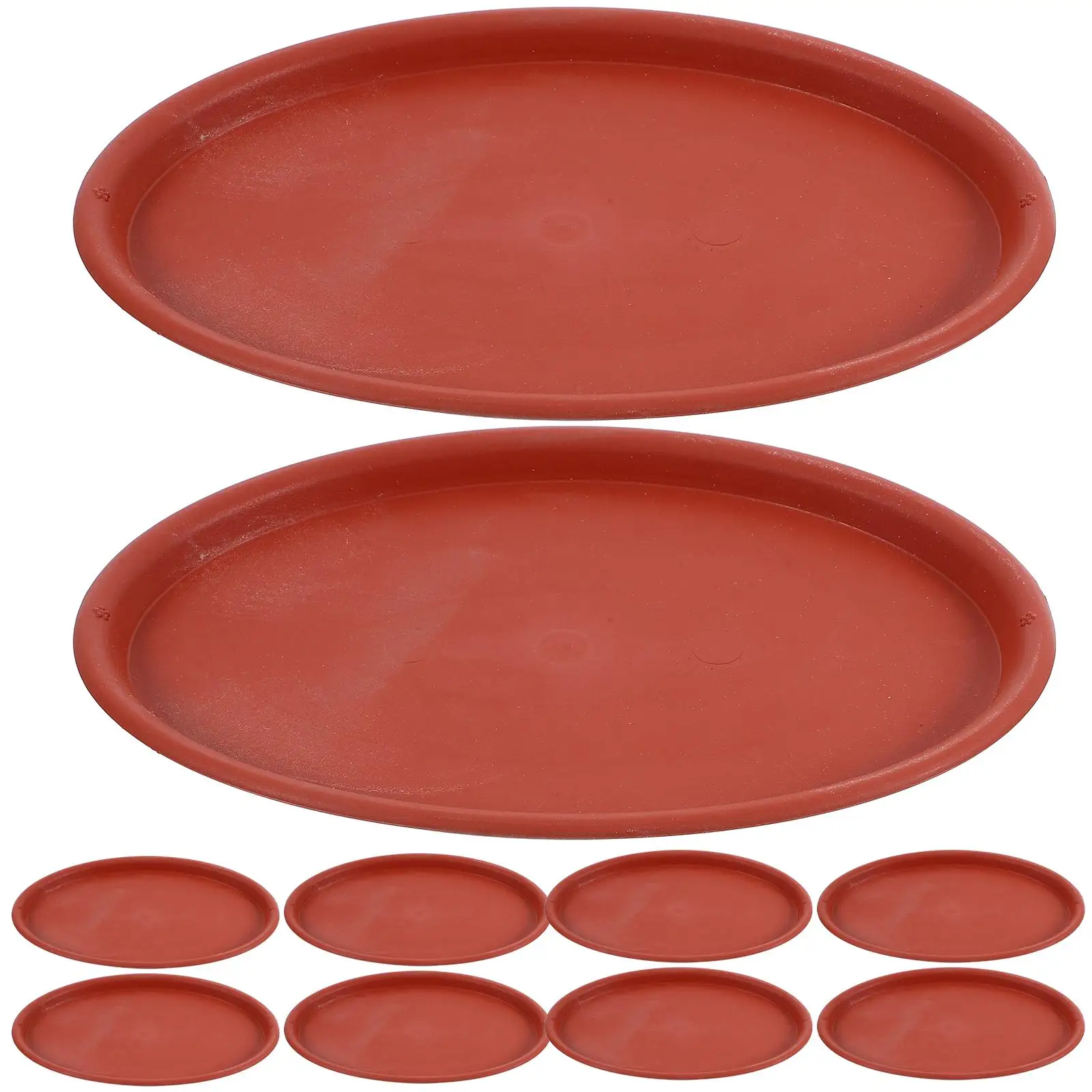 

10 Pcs Flower Pot Saucer Plant Trays Heavy Duty Drip Tray Waterproof Decorative Planter Mats Plastic Pot