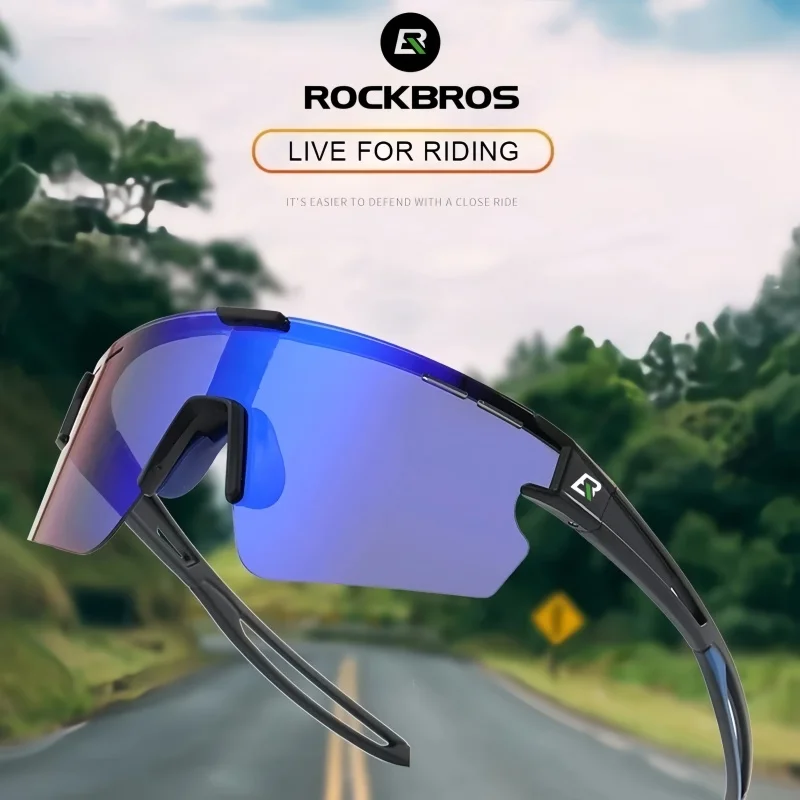 Bild 4: ROCKBROS Fahrradbrille für Herren und Damen, UV400, erweitert das Sichtfeld, klare Sicht, geeignet zum Radfahren, Autofahren, Jagen usw.