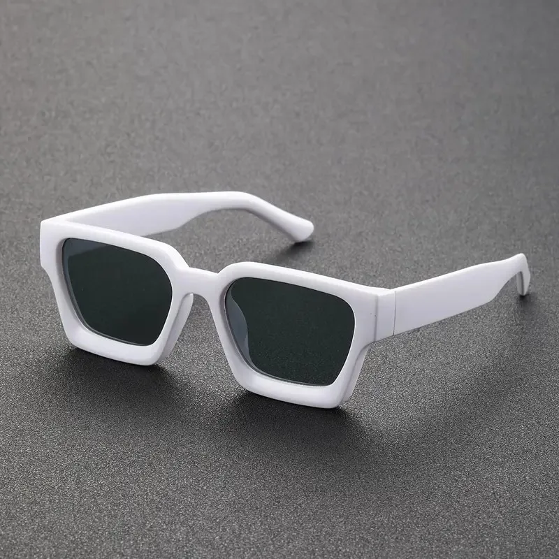 ريترو الأسود المليونير ظلال النظارات الشمسية الفاخرة 2025 للرجال مصمم العلامة التجارية الشهيرة مربع نظارات شمسية رجل إمرأة مكبرة