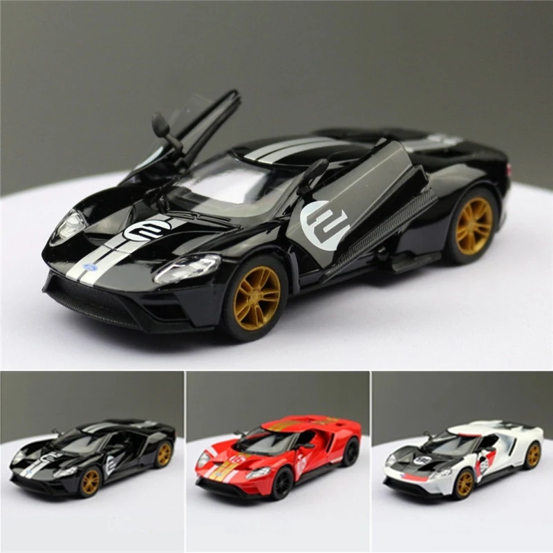 1:38 2017 Ford GT Alloy Track Sports Car Model Diecasts Metal Toy Racing Car Vehicles Model Simulation Collection Childrens Gift