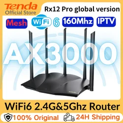 Tenda-amplificador de señal inalámbrico AX1500/AX3000, enrutador Gigabit Wifi de 6 mallas, 2,4G, 5GHz, banda Dual, RX12 PRO, WIFI6