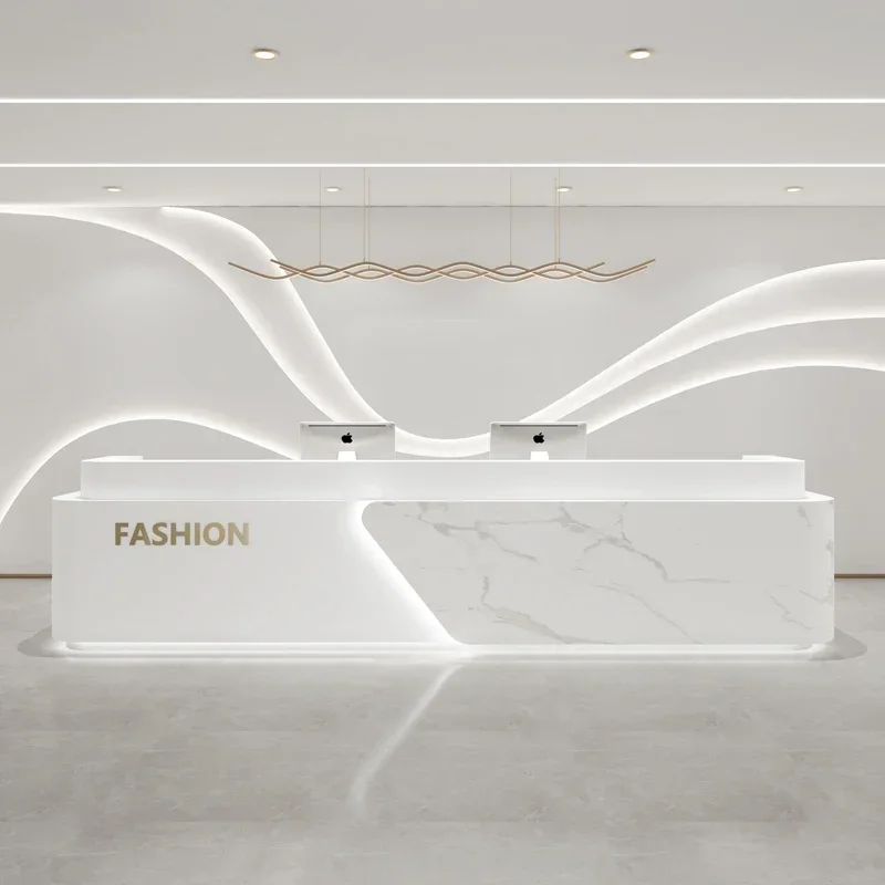 طاولات المطاعم منبر مكتب مكتب الجبهة الكنيسة المنبر التجزئة الخروج أمين الصندوق متجر أثاث مكتب الاستقبال الصغيرة #4