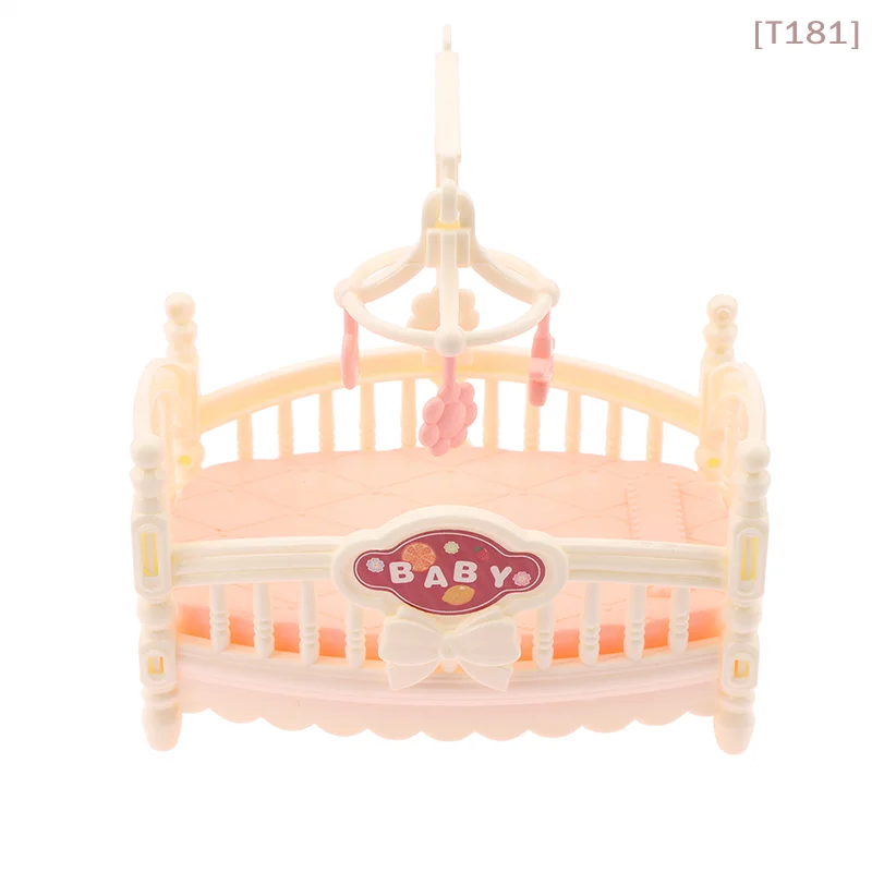 

[E] 1Pc 1:12 Dollhouse Miniature Baby Room Bassinet Bed Cradle Bed Furniture Model Decor Toy Doll House Accessories