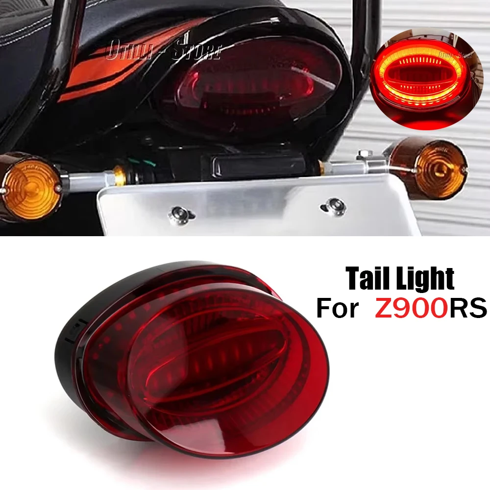 

For KAWASAKI Z900 RS Z900RS Z 900 RS 2018-2023 Motorcycle Accessories LED Tail Lamp Rear Brake Tail Run Light Red Lens Taillight