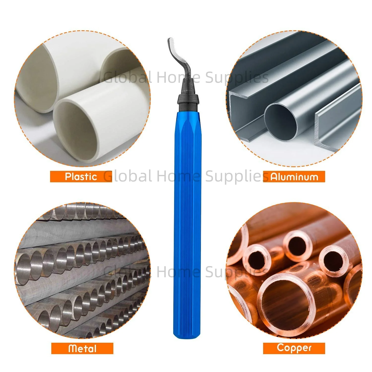 30pcs Deburring Tool Kit HSS Deburr Blades Set with a Swivel Handle Rotary Deburring Cutters for Metal Wood Plastic Fiberboard