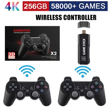 GD10 Game Player 256G 4K HD Video Game Console Dual Wireless 2.4G Controller Retro Console For PSP 58000 Christmas Gift Games