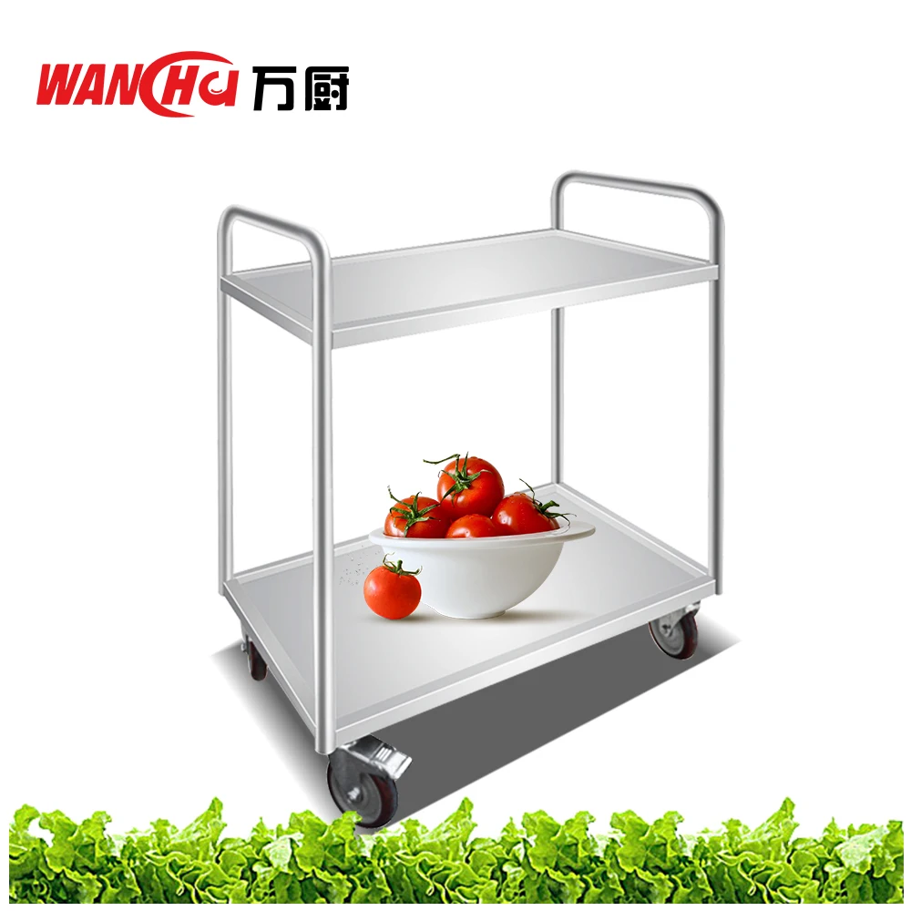 Hotel Restaurant Dining Food Serving Trolley Stainless Steel Bakery Hotel Drinks Kitchen Coffee Service Cart Factory