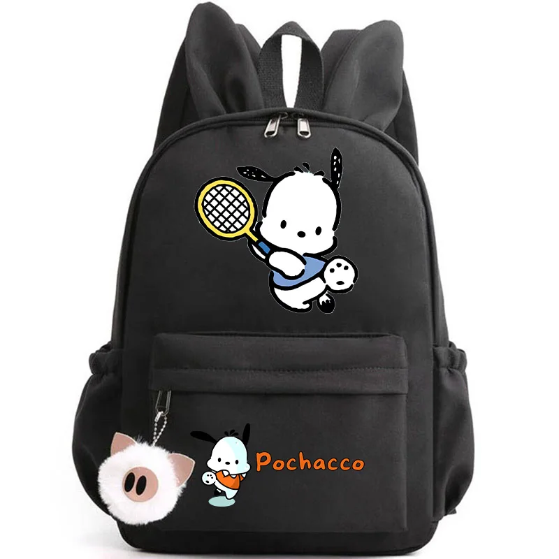 Pochacco Backpack for Girl Boy Student Teenager Rucksack Women Casual School Bags Travel Rabbit Ears Mochila