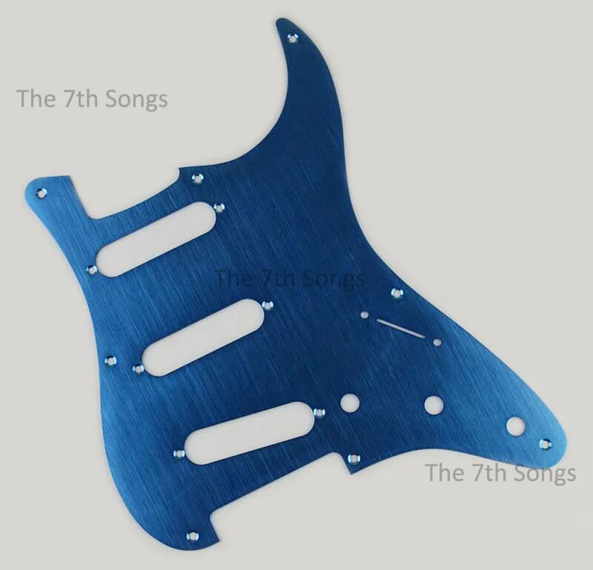 8 Hole BRUSHED ANODIZED ALUMINUM Pickguard for Fender SSS St Electric Guitar 5 color Gold / Silver / Black / Blue / Green