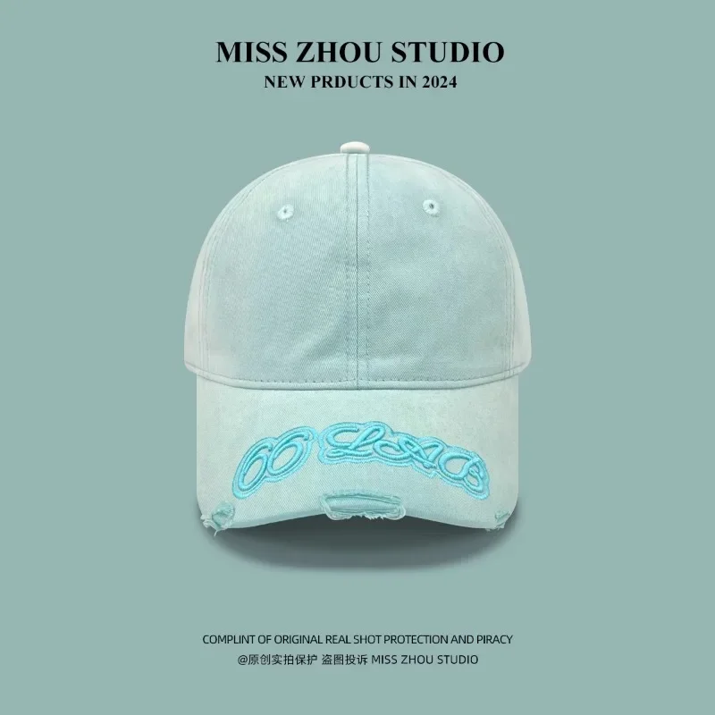 

New American Retro Letter Embroidered Baseball Cap for Men and Women Summer Street Trend Versatile Fashion Sunscreen Hip-hop Hat