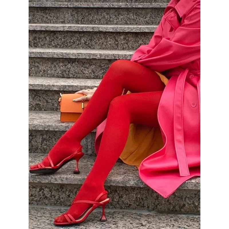 

JINIA New Tights Women Stockings Slim See-Through Lingerie Lace Leggings Winter Women's Pantyhose Red Bodys Sexy Mujer Bottom