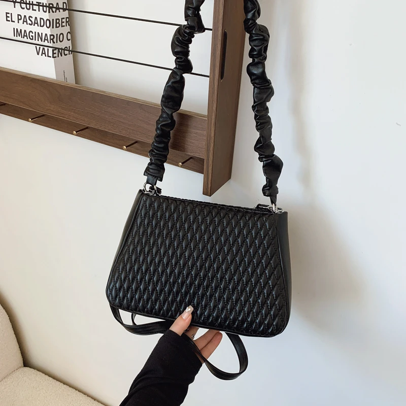 

Trendy Leather Crossbody Bag For Women Featuring Solid Color Unique Design And High-End Capacity