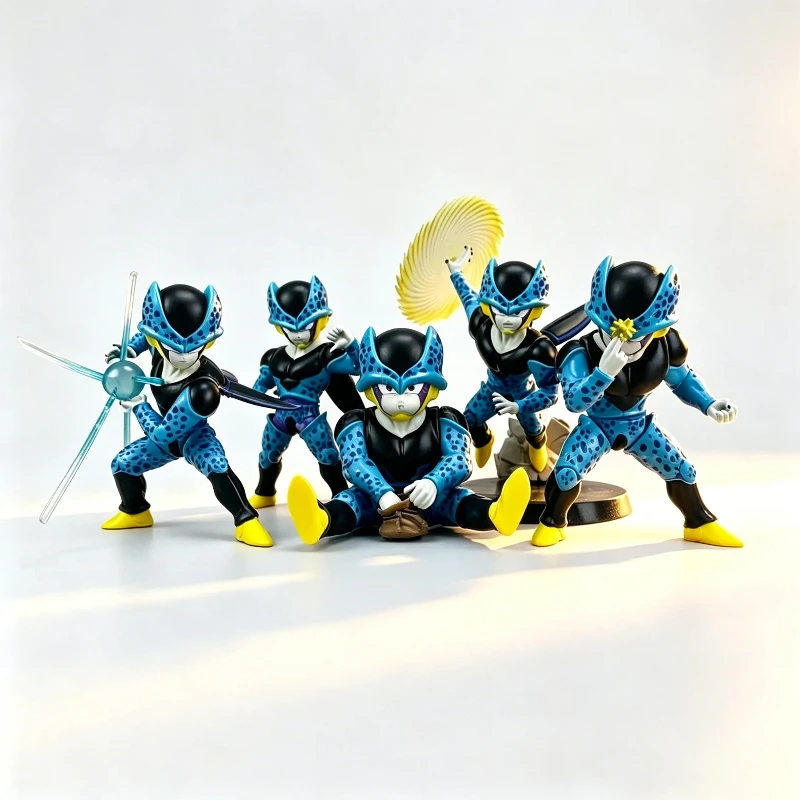

5pcs/Set Dragon Ball Z Junior Cell Figures Multiple Battle Poses Mini Anime Statue Desktop Ornament Collectible Model Toy Gifts