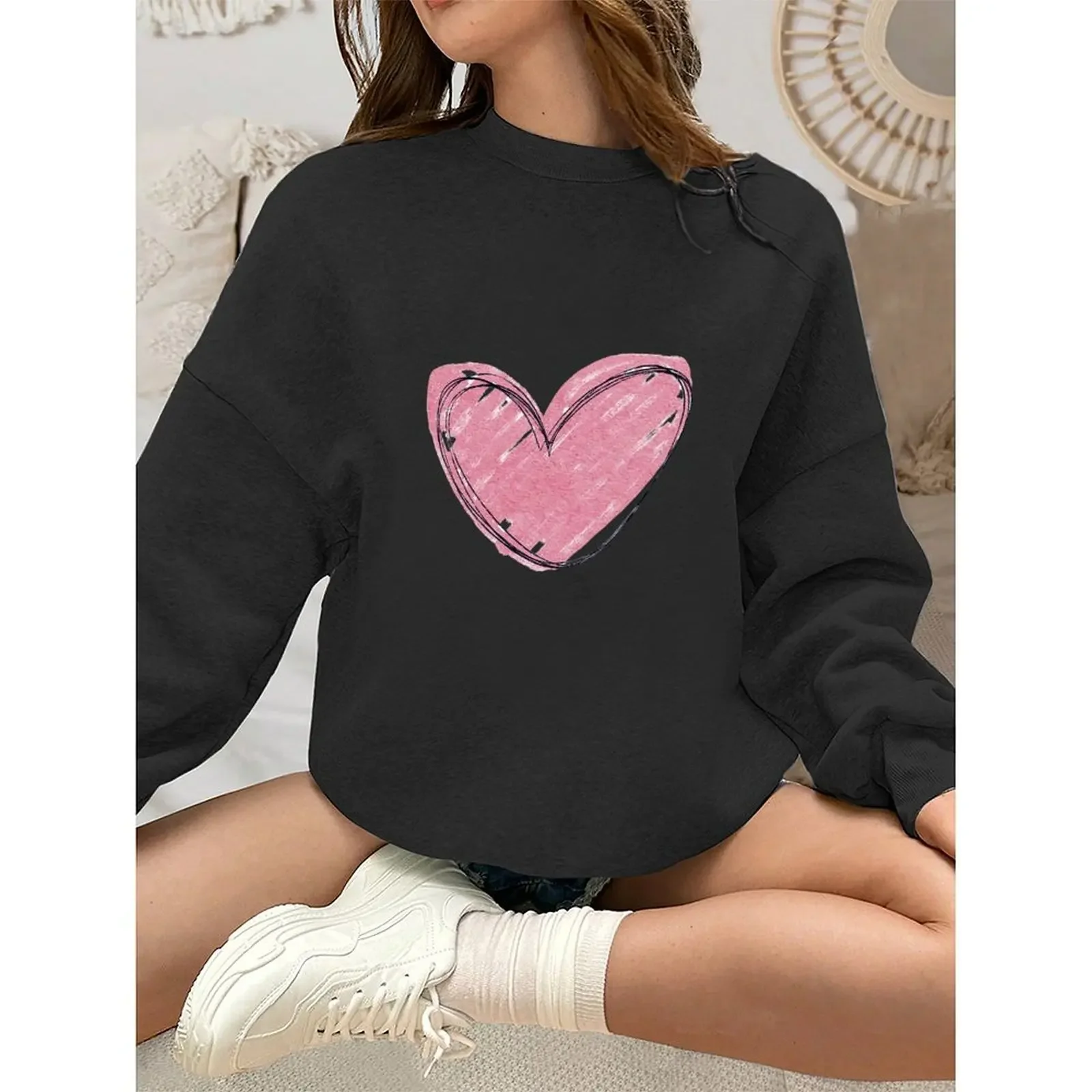 Autumn Sweater Round Neck Sweater Casual Outing Brand New Sweater Casual Knitwear Fashionable Design Home And Club Wear