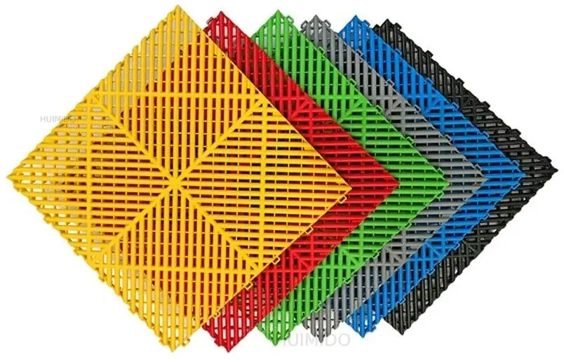 custom made Modular Colorful Interlocking Garage Floor Tiles Industrial Plastic Garage Flooring Mats for Car Detailing Shop