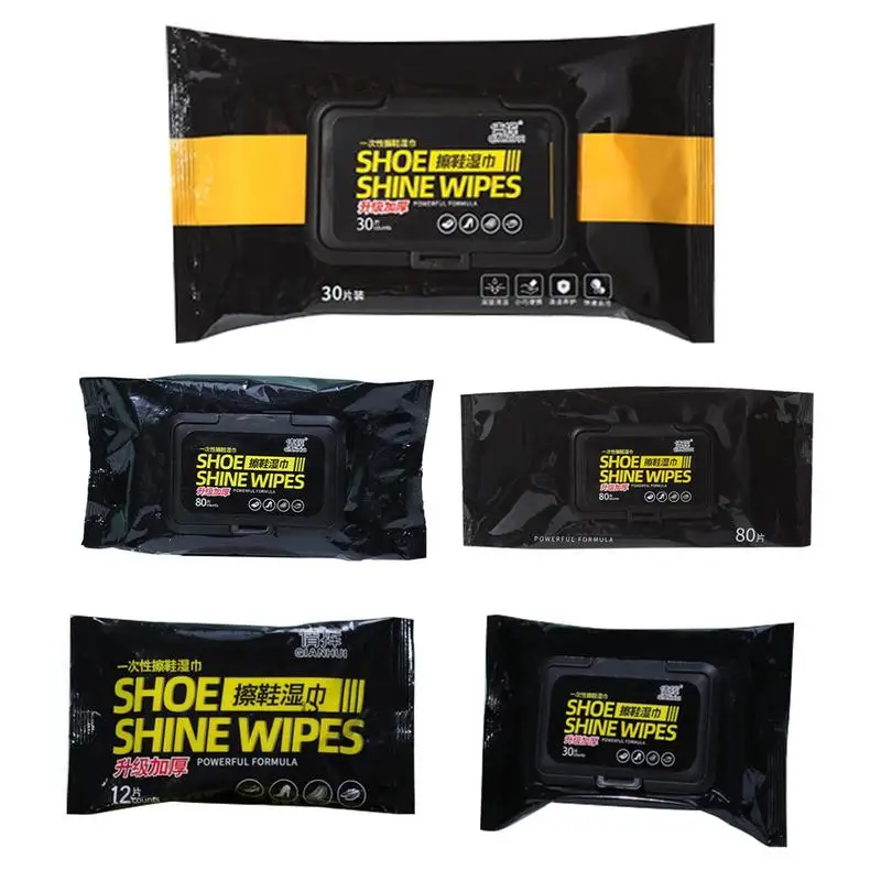 12/30/80pcs Sneaker Cleaning Wipes Shoe Cleaners Disposable Shoe Wipes Fast Cleaning Wet Wipes Cleaner Quick Cleaning Wet Wipes