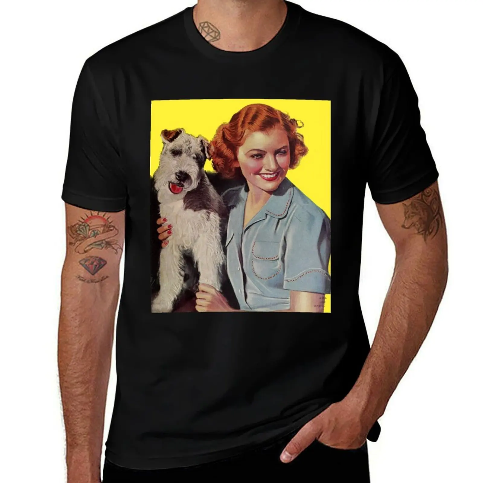 

MYRNA LOY and ASTA T-Shirt Modern Print Casual T-Shirt