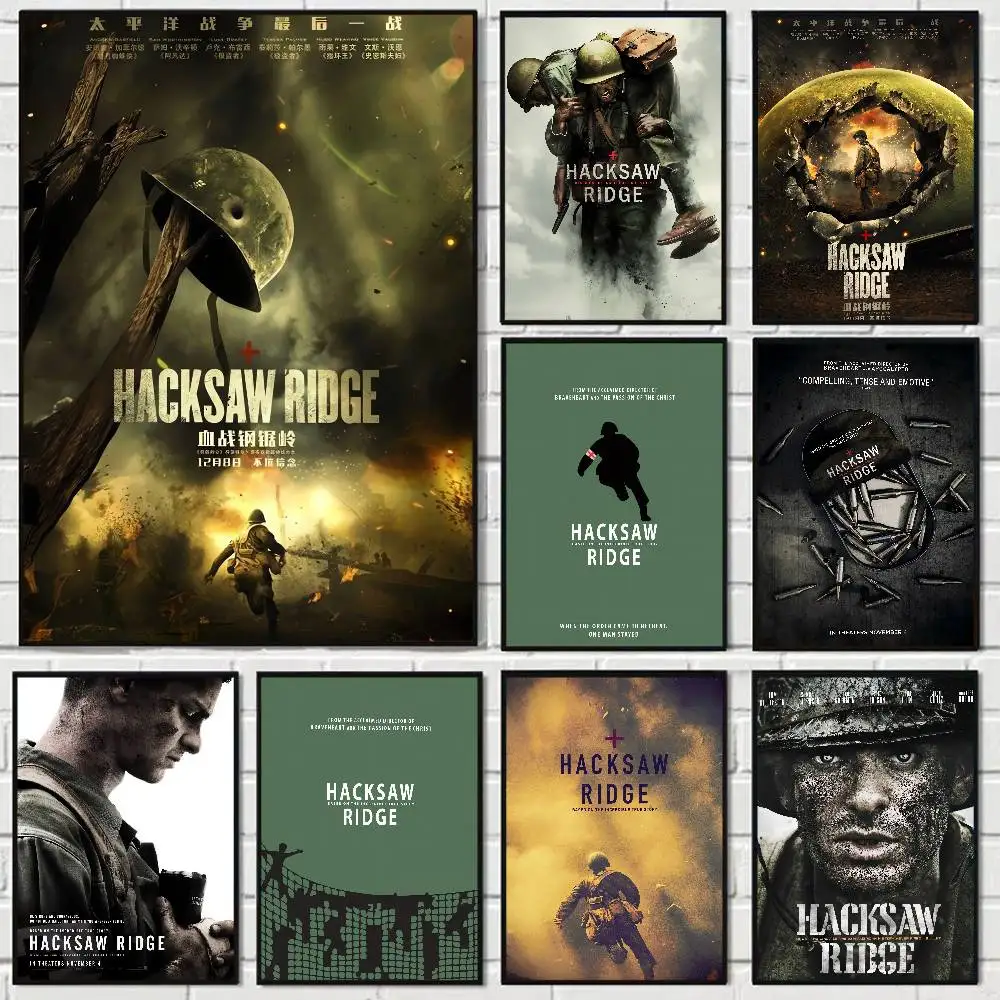 Movie Hacksaw Ridge Cartoon Anime Poster Watercolor Art Kids Room Decoration Wall Hanging Painting Kids Gift