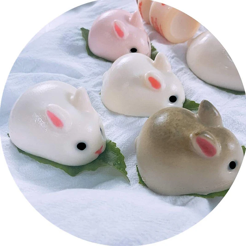 Silicone Rabbit Mold Fondant Bunny Mold Chocolate Cake Mold 6-cavity Mousse Cake Decoration Dessert Baking Mold DIY Candle Model