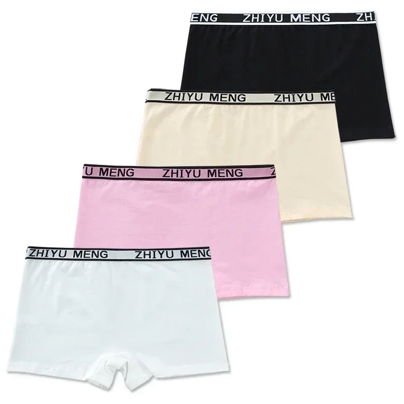 4pcs Girls Briefs Panties Underwear Cotton/Spandex Boxer Teens Teenage Young Children 10-16Years