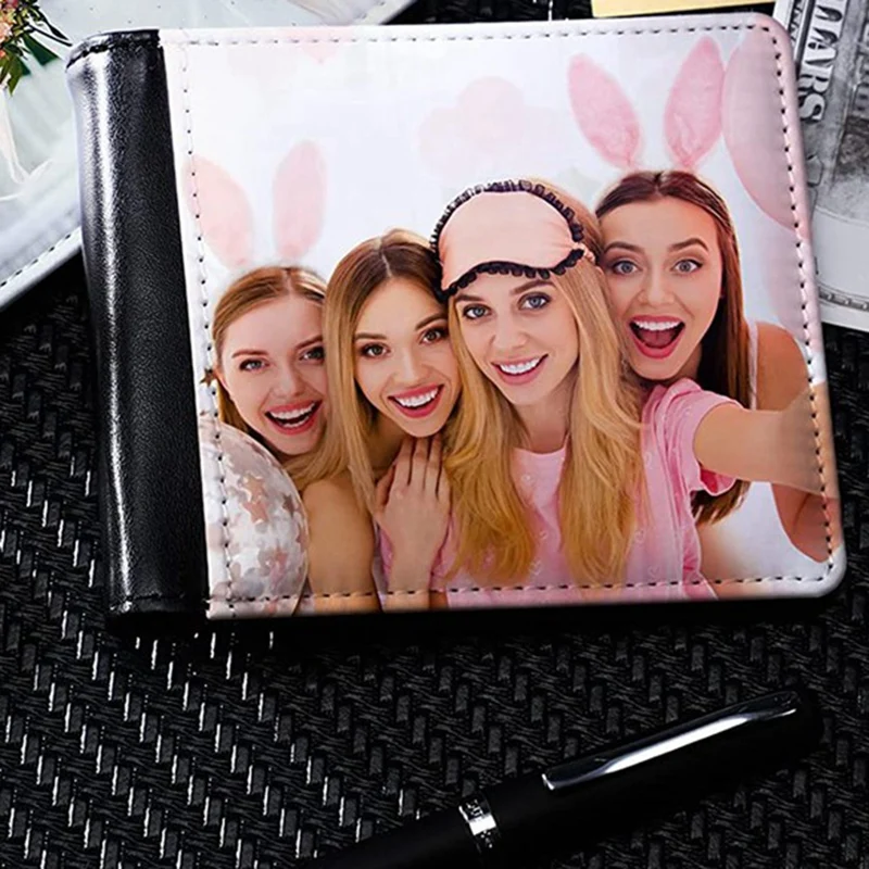 

ABFB-4Pcs Sublimation Wallet Blank Heat Transfer Sublimation Wallets Bank Card Holder For Men Gift Office Travel Work Supply