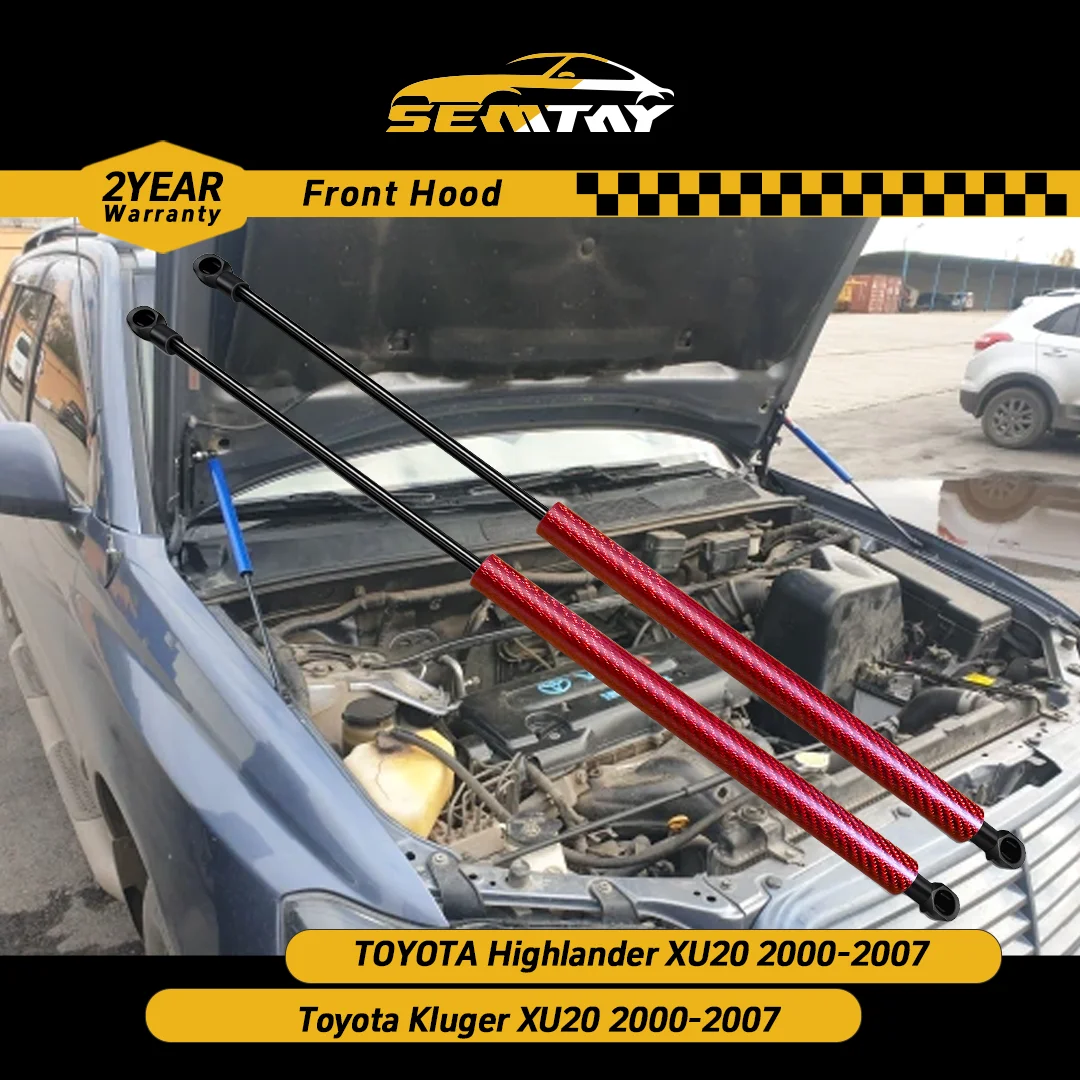 

SEMTAY Hood Struts Compatible with 2000-2007 Highlander XU20 /Kluger XU20 Bonnet Lift Support Spring Shocks Damper