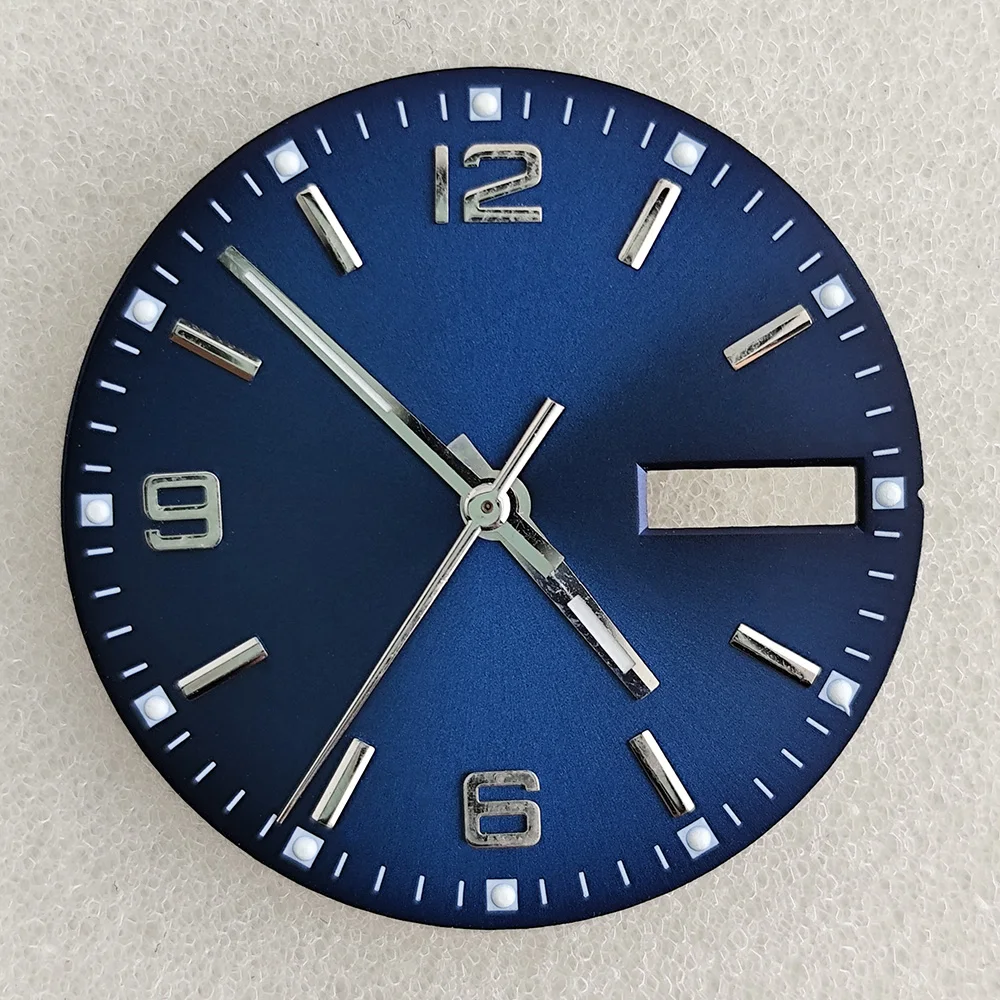 Esfera de reloj NH36 con calendario dual, esfera C3, manecillas luminiscentes verdes aptas para movimiento NH36, caja NH36, accesorios para reloj