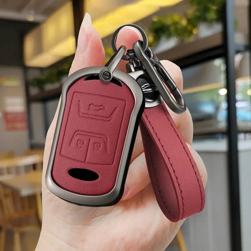 

Zinc Alloy Key Cover Case Holder For Chery Tiggo 4 7 8 Arrizo Smart Remote Key 3 Button Case Holder Set Car Interior Accessory