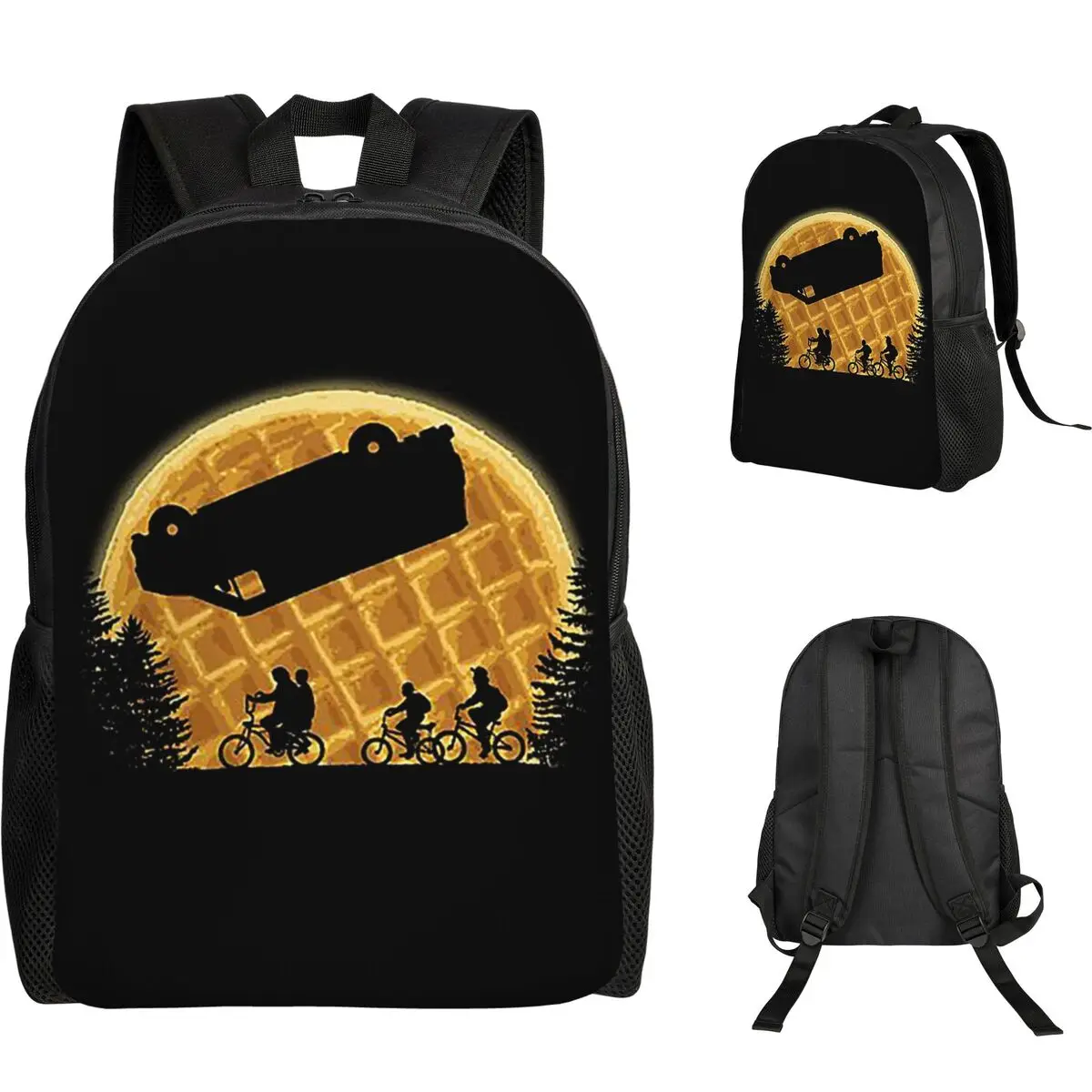 Stranger Moon Student Backpack School Bag Hiking Travel Daypack for Men Women Fashion Bookbag Shoulder Bags