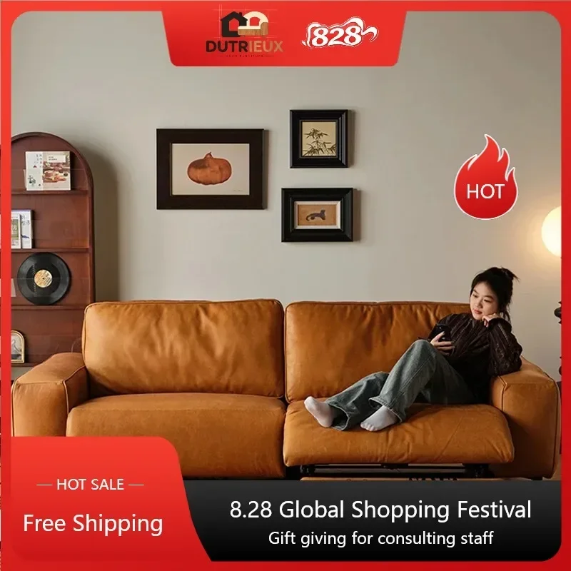 SC Orange 3 Seater Living Room Sofas Aesthetic Nordic Oversized Reading Lazy Sofa Lounge Luxury Daybed Bank Woonkamer Furniture