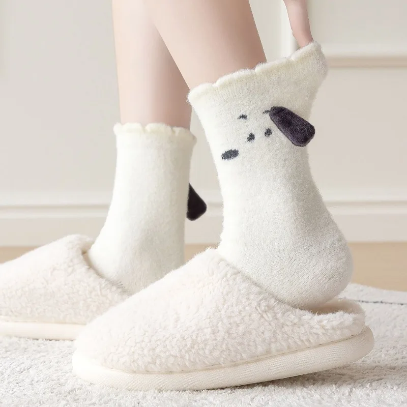 2026 YOUMA I Snoopy Autumn/Winter Socks Kawaii Plush Socks Cute Girl Middle Socks Exquisite Good Friend Gift