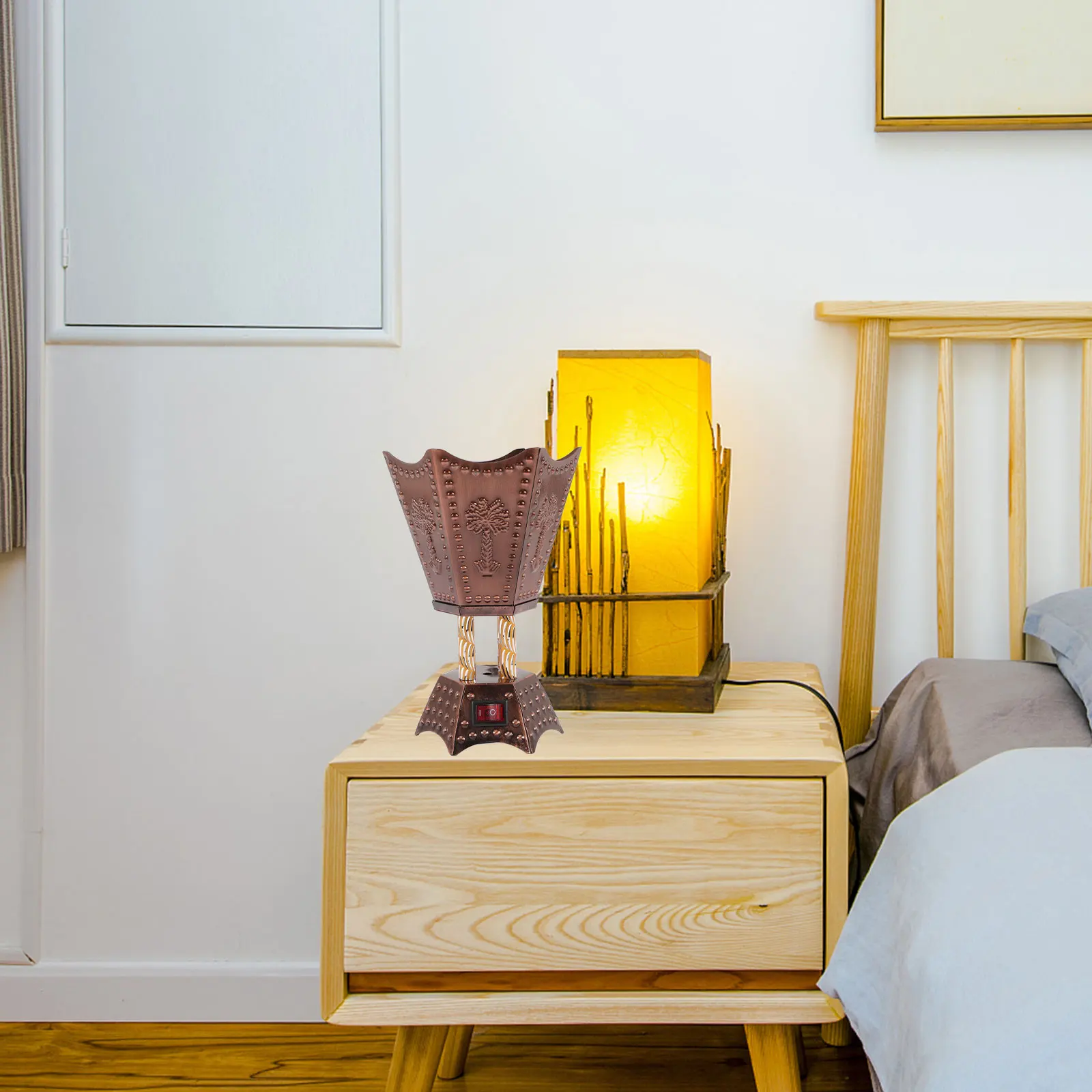 

Electric Incense Burner Eu Plug Metal Aroma Burner for Home Safe No Flame High Temp Wood Incense Decorative Censer Holder