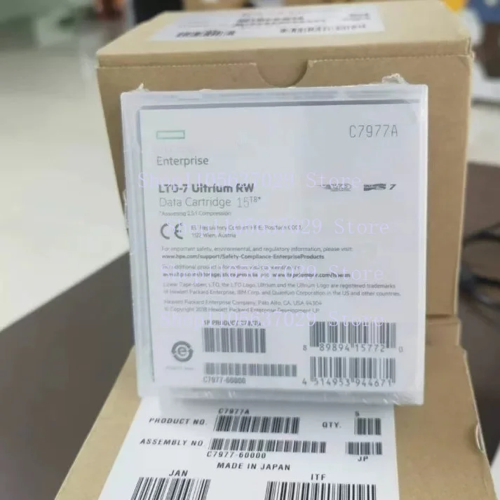 1pcs New original For HPE LTO-7 6.0TB - 15TB data tape C7977A