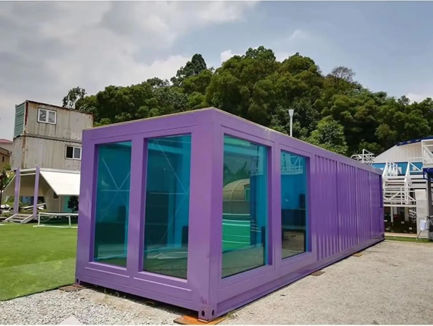 Piscina personalizzata con contenitore fuori terra Grande piscina ad aria aperta prefabbricata da 20 piedi 40 piedi per intrattenimento all'aperto