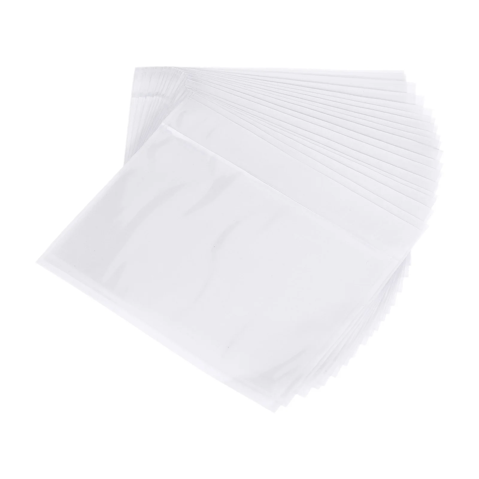 50-200Pc Clear Packing List Envelope Waterproof Self-Adhesive Side Loading Mailing Invoice Label Pouch Sleeve for Transportation