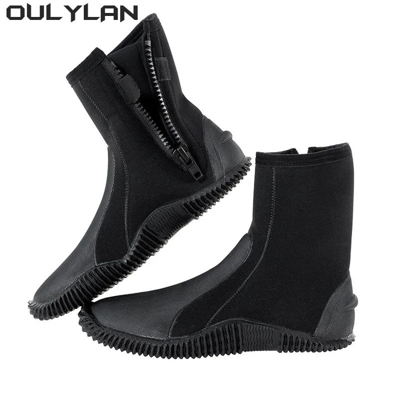 

Oulylan Windsurf Underwater Fishing Equipment Beach Shoes Snorkeling 5MM Neoprene Dive Boots Surf Scuba Diving Swimming Shoes