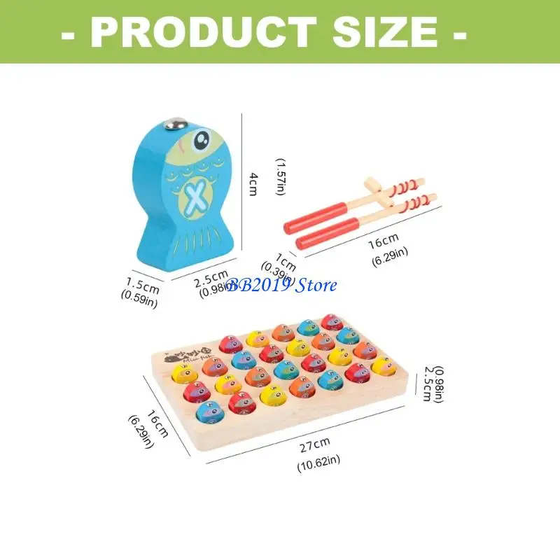 لعبة صيد السمك المغناطيسية الخشبية Q0KB للآباء والأمهات والأطفال، لعبة تعلم الحروف والأرقام، لعبة تدريب المهارات الحركية الدقيقة #6