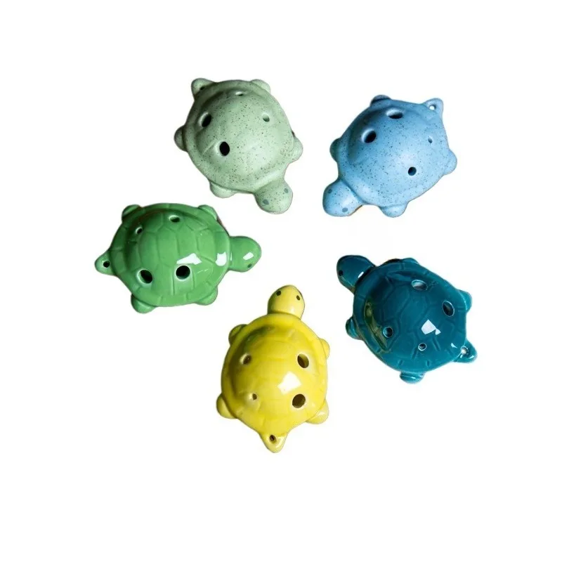 

Hot-selling 6-hole Ocarina Wholesale Turtle Shaped Ocarina, Crafts Children's Toys Teaching Introduction Ocarina Random Color