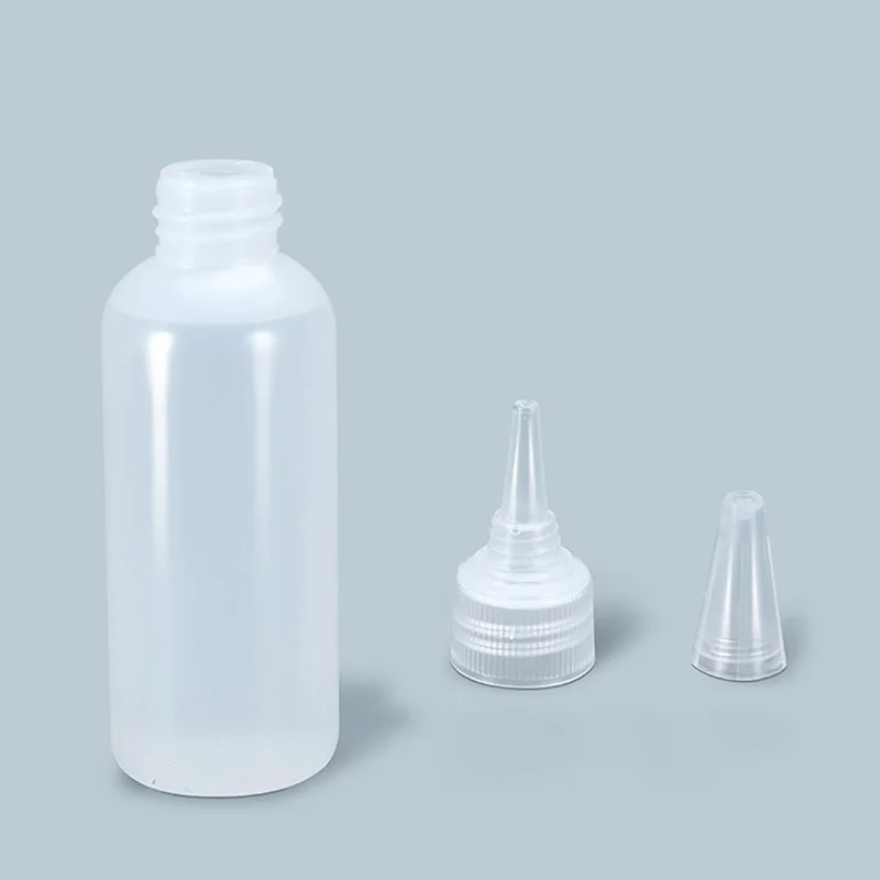 30/60/100 мл прозрачная бутылка для клея, Портативные Промышленные сжимаемые бутылки для образцов, жидкая емкость, герметичная многоразовая бу...