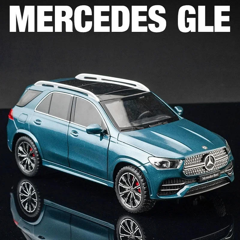 Bensz GLE350 Alloy SUV Model samochodu Dźwięk Światło Symulacja 1/24 Skala Pullback Diecast Zabawka Pojazdy Dziecko Chłopcy Prezent Urodzinowy Miniatur