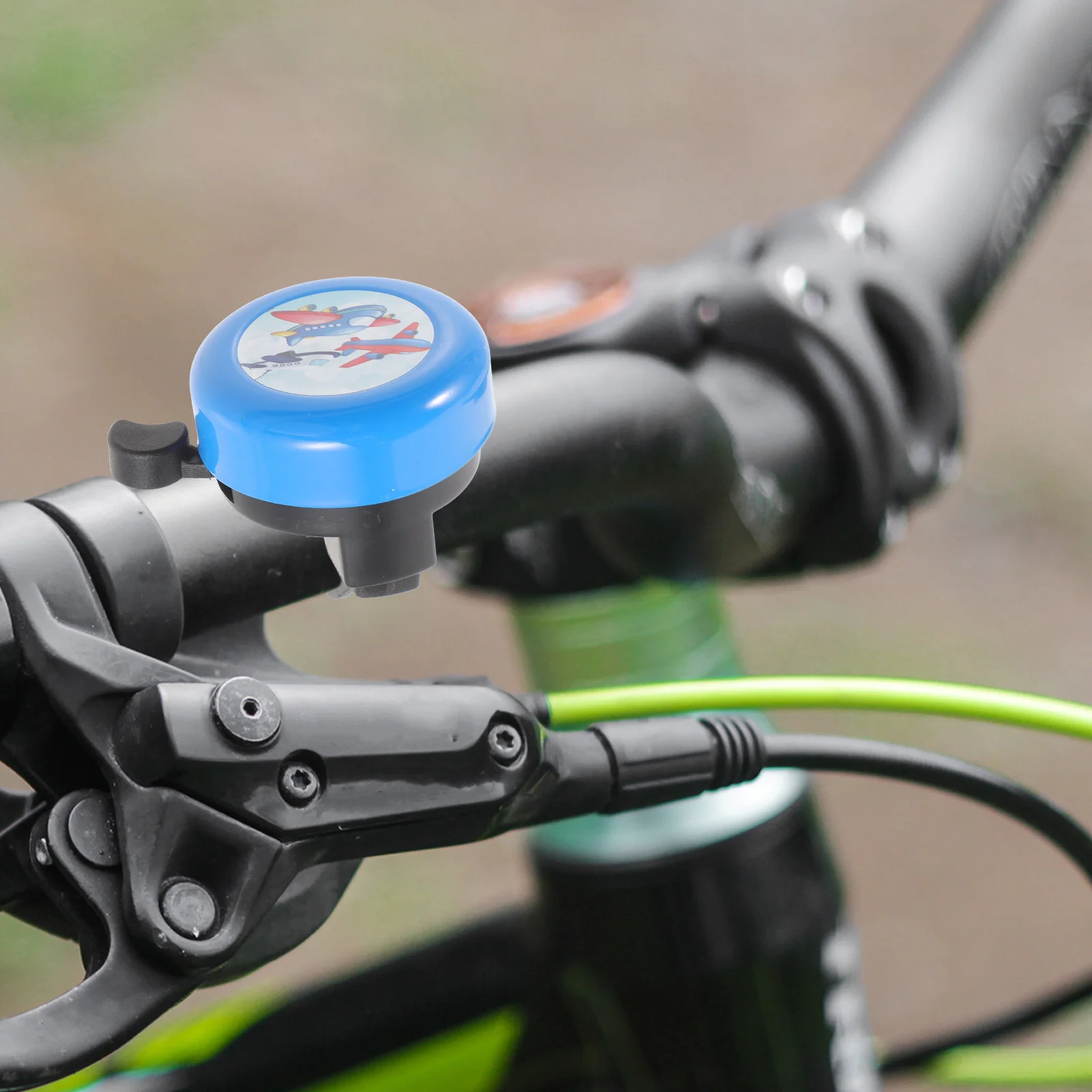 

Loud Bike Bell Plane Blue 22mm Durable Plastic Iron Cartoon Safe Kids Handlebar Bicycle Mountain Road Bells Cycling Accessories