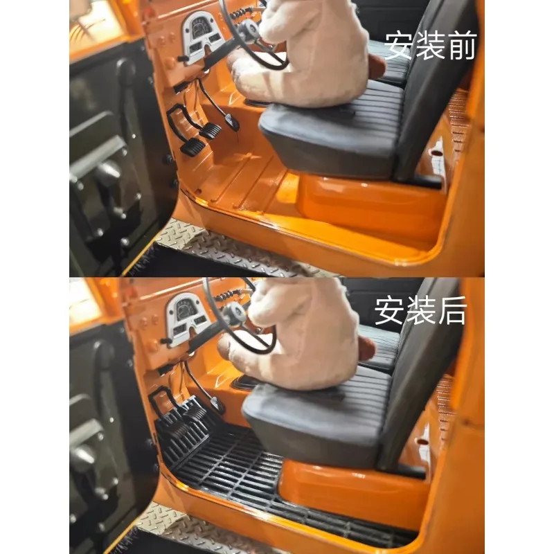 Interior Floor Mat & Rear Window Armor Mesh for FMS 1/10 Land Cruiser FJ40 RC Crawler, RC Car Scale Upgrade Decoration Accessory view 2