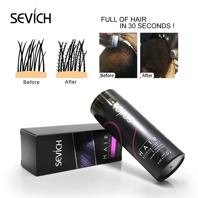 Haar Gebäude Fasern Keratin Dicker Anti Haarausfall Produkte Concealer Refill Verdickung Haar Faser Pulver Wachstum sevich 25g
