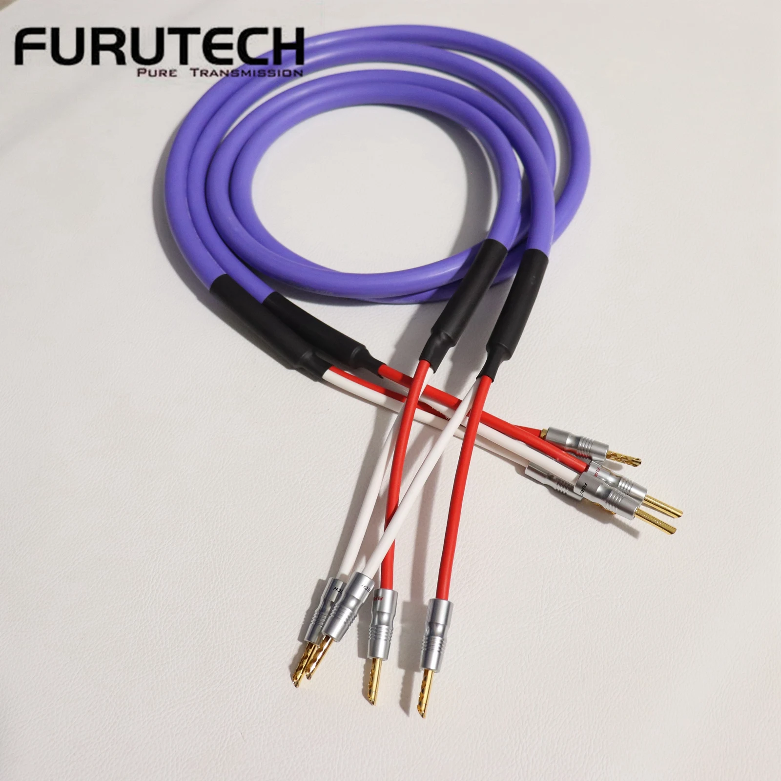 1 pair Furutech FS-α36 Alpha Flagship OCC Pure Copper Speaker Wire HiFi Upgrade audio amplifier cables with original banana plug