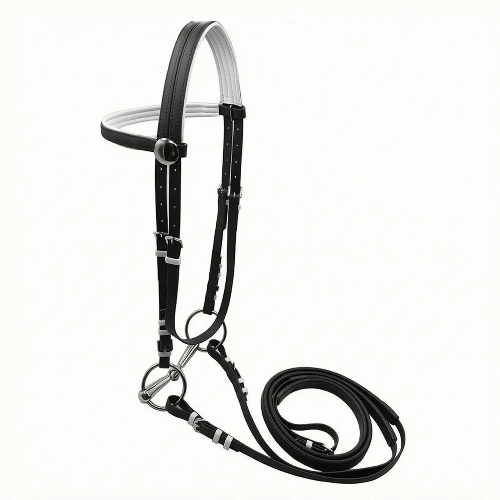Horse Bridle with Rein Adjustable Halter Waterproof for Stables, Equestrians
